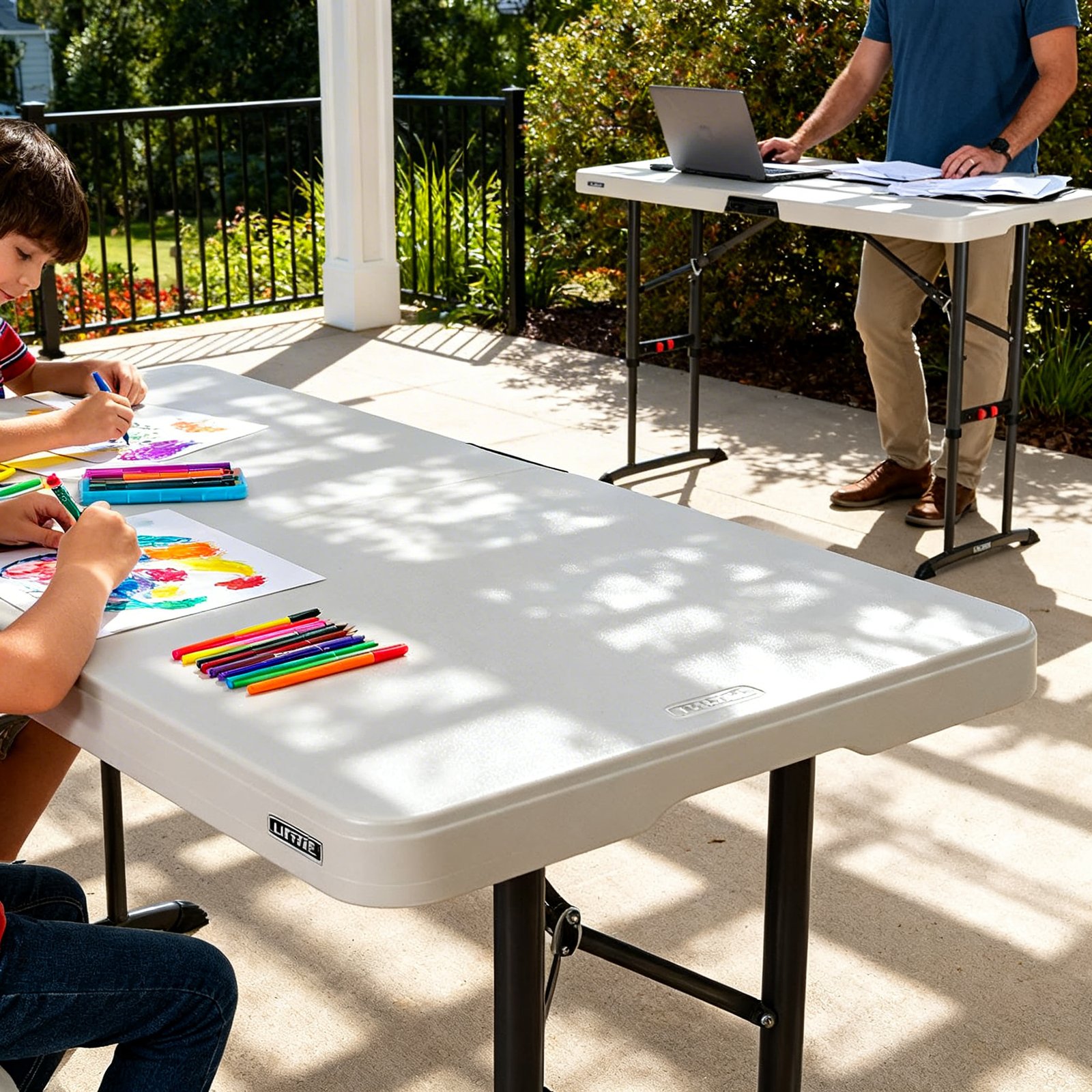 adjustable table in action