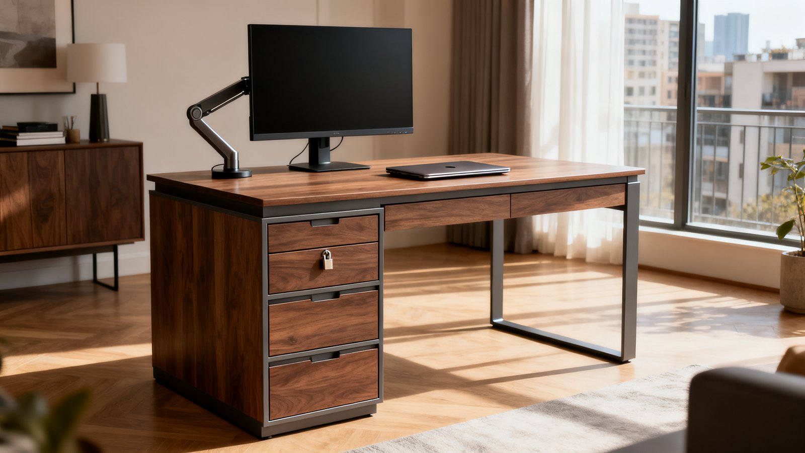 best desk with drawers - Illustration 1
