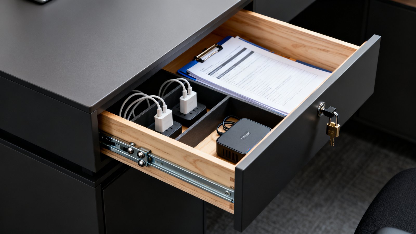 best desk with drawers - Illustration 2