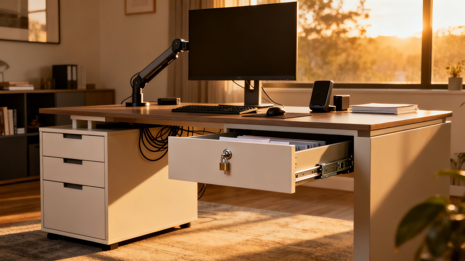 best desk with drawers - Illustration 3